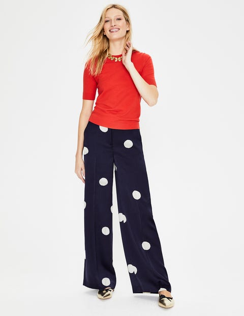 Rhea Hose - Navy, Große Tupfen Rhea Hose - Navy, Große Tupfen