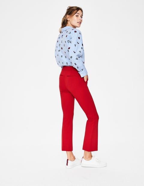 Hampshire Crop Flare Trousers - Poinsettia Hampshire Crop Flare Trousers - Poinsettia