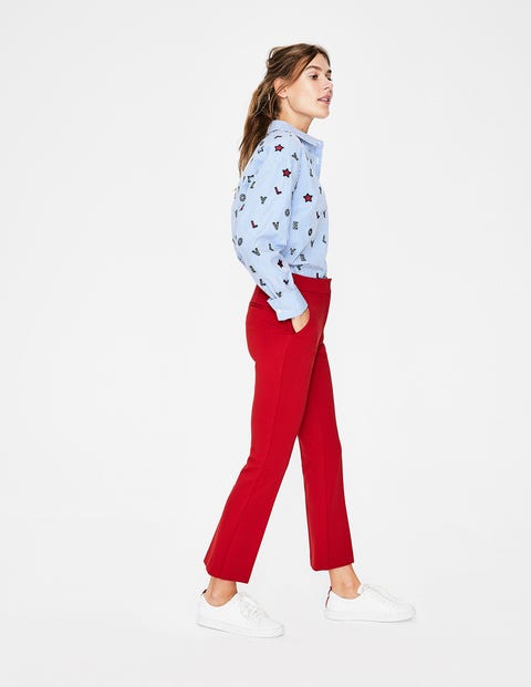Hampshire Crop Flare Trousers - Poinsettia Hampshire Crop Flare Trousers - Poinsettia