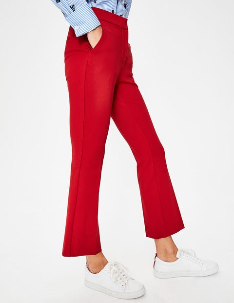 Hampshire Crop Flare Trousers - Poinsettia Hampshire Crop Flare Trousers - Poinsettia