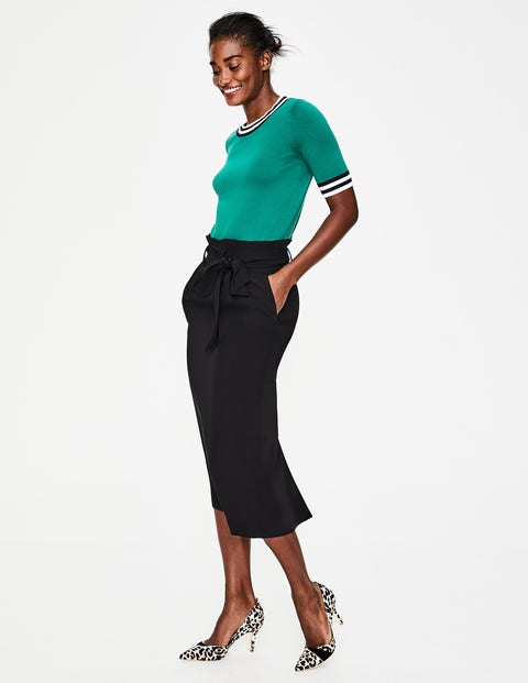 Jupe Melina À Taille Froncée - Noir Jupe Melina À Taille Froncée - Noir