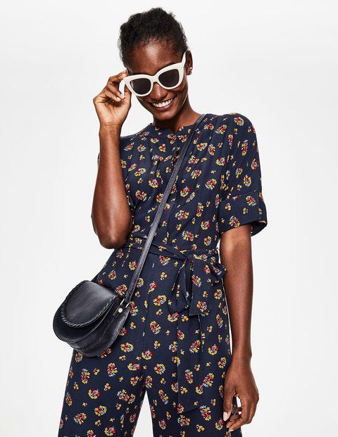 Emmeline Jumpsuit - Navy and Happy, Posy Bloom Emmeline Jumpsuit - Navy and Happy, Posy Bloom