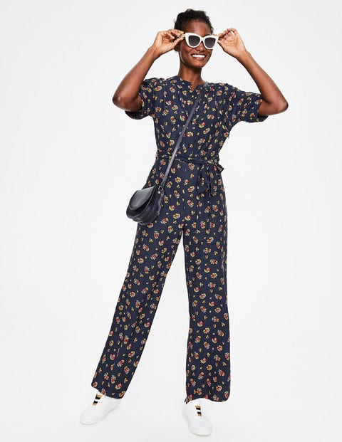 Emmeline Jumpsuit - Navy and Happy, Posy Bloom Emmeline Jumpsuit - Navy and Happy, Posy Bloom