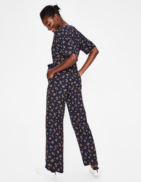 Emmeline Jumpsuit - Navy and Happy, Posy Bloom Emmeline Jumpsuit - Navy and Happy, Posy Bloom
