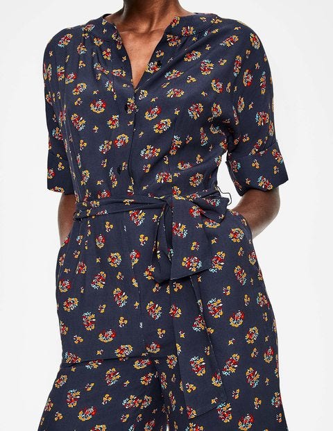 Emmeline Jumpsuit - Navy and Happy, Posy Bloom Emmeline Jumpsuit - Navy and Happy, Posy Bloom