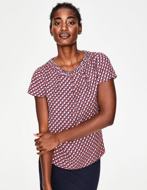 Carey Top - Red Pop Graphic Geo Carey Top - Red Pop Graphic Geo