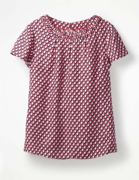 Carey Top - Red Pop Graphic Geo Carey Top - Red Pop Graphic Geo