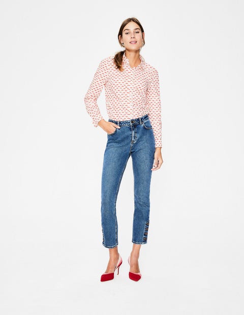 Modern Classic Shirt - Ivory & Red Pop Lips Modern Classic Shirt - Ivory & Red Pop Lips