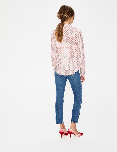 Modern Classic Shirt - Ivory & Red Pop Lips Modern Classic Shirt - Ivory & Red Pop Lips