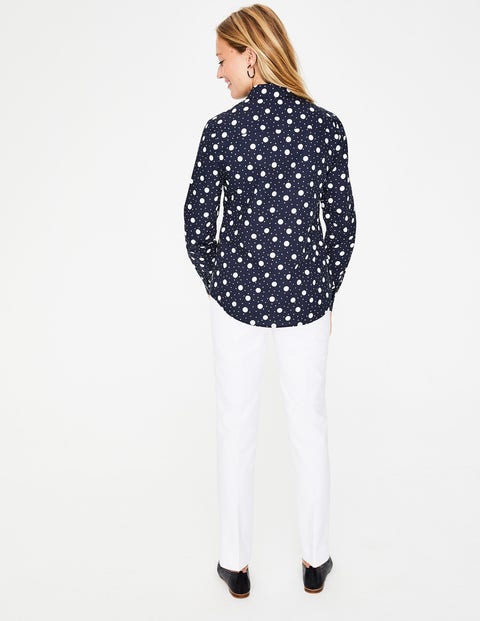 Modern Classic Shirt - Navy & Ivory Mixed Spot Modern Classic Shirt - Navy & Ivory Mixed Spot