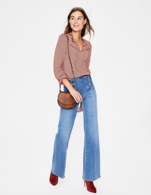 Betsy Shirt - Kreiderosa, Getupfte Butterblumen Betsy Shirt - Kreiderosa, Getupfte Butterblumen