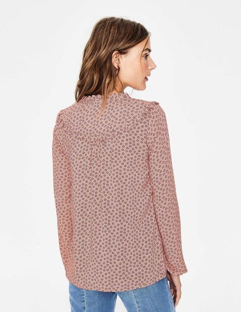 Betsy Shirt - Kreiderosa, Getupfte Butterblumen Betsy Shirt - Kreiderosa, Getupfte Butterblumen
