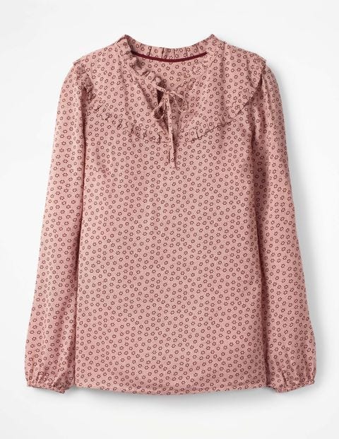 Betsy Shirt - Kreiderosa, Getupfte Butterblumen Betsy Shirt - Kreiderosa, Getupfte Butterblumen