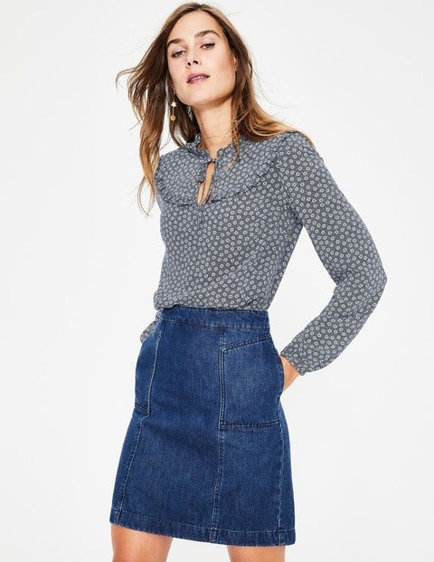 Betsy Top - Navy Spotty Buttercup Betsy Top - Navy Spotty Buttercup