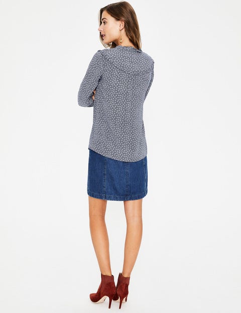 Betsy Top - Navy Spotty Buttercup Betsy Top - Navy Spotty Buttercup