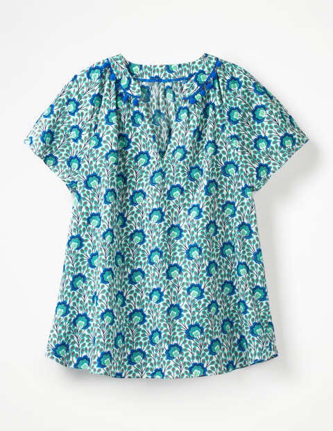 Nessa Top - Indian Ocean Island Bloom Nessa Top - Indian Ocean Island Bloom