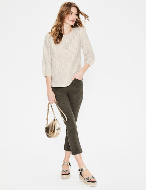 Natalia Top - Ivory Metallic Stripe Natalia Top - Ivory Metallic Stripe