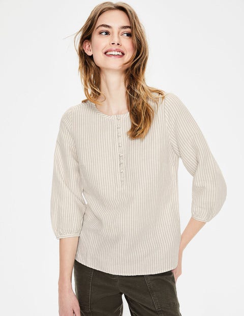 Natalia Top - Ivory Metallic Stripe Natalia Top - Ivory Metallic Stripe