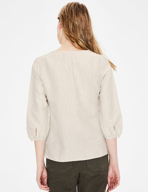 Natalia Top - Ivory Metallic Stripe Natalia Top - Ivory Metallic Stripe