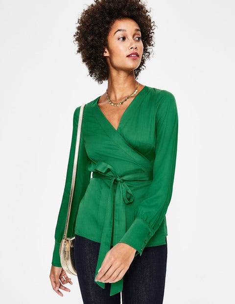 Belle Wrap Top - Forest Green Belle Wrap Top - Forest Green