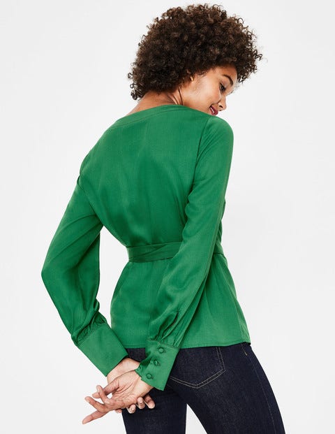 Belle Wrap Top - Forest Green Belle Wrap Top - Forest Green
