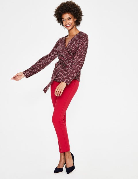 Belle Wrap Top - Maroon Arc Belle Wrap Top - Maroon Arc