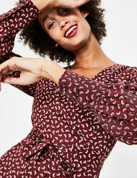 Belle Wrap Top - Maroon Arc Belle Wrap Top - Maroon Arc