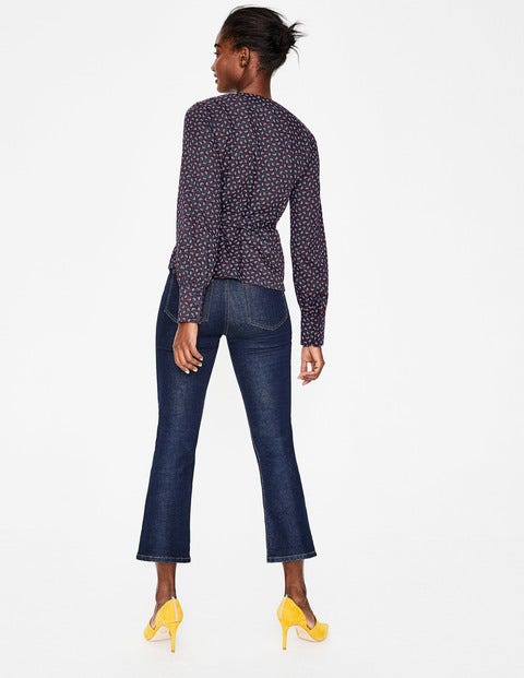 Belle Wrap Top - Navy Arc Belle Wrap Top - Navy Arc