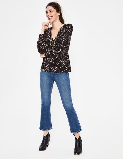 Elsie Shirt - Schwarz, Zufällige Marken-Tupfen Elsie Shirt - Schwarz, Zufällige Marken-Tupfen