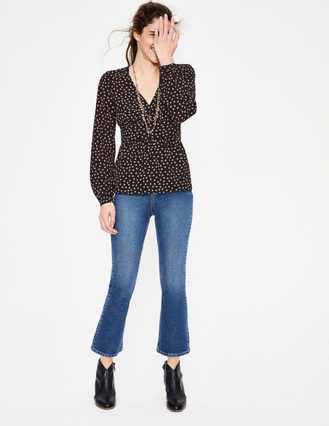 Elsie Shirt - Schwarz, Zufällige Marken-Tupfen Elsie Shirt - Schwarz, Zufällige Marken-Tupfen