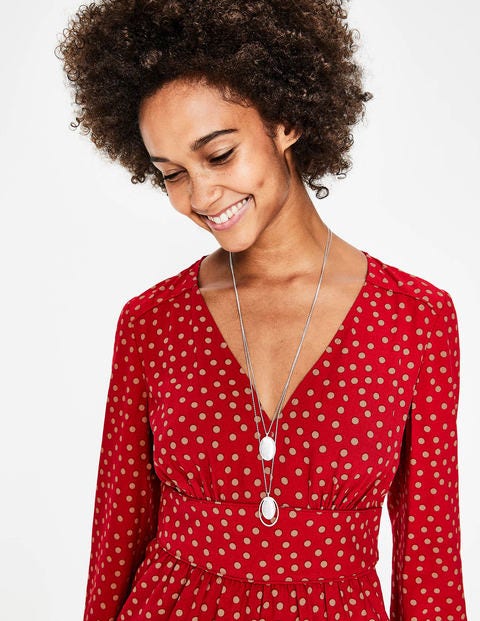 Elsie Top - Poinsettia Random Spot Elsie Top - Poinsettia Random Spot