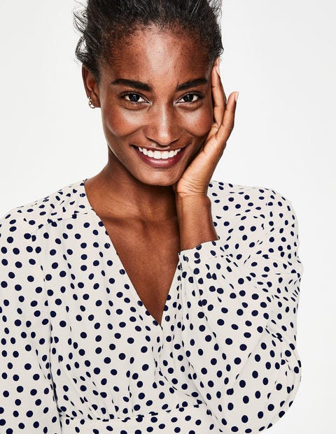 Elsie Top - Ivory Random Spot Elsie Top - Ivory Random Spot