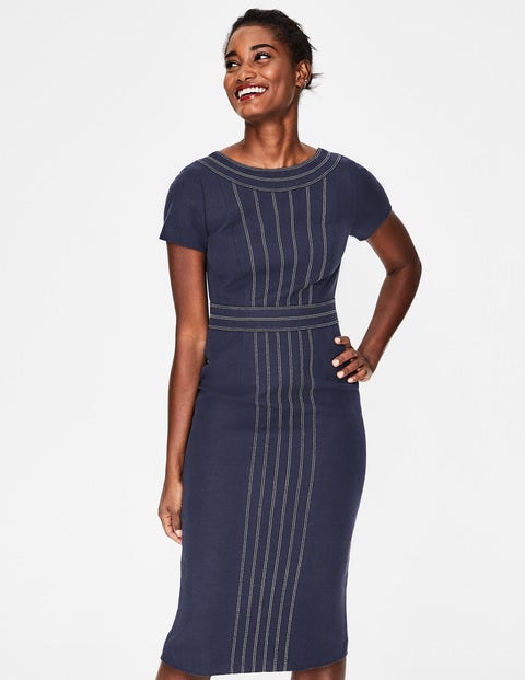 Kitty Textured Dress - Navy Kitty Textured Dress - Navy