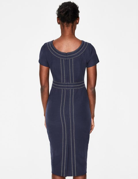 Kitty Textured Dress - Navy Kitty Textured Dress - Navy