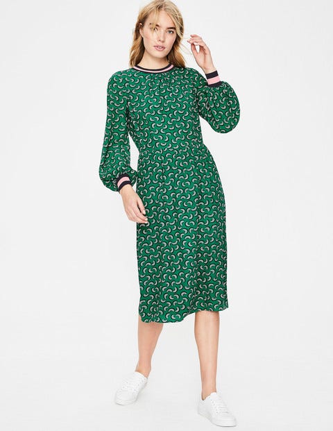 Roberta Rib Detail Dress - Forest Green Arc Roberta Rib Detail Dress - Forest Green Arc