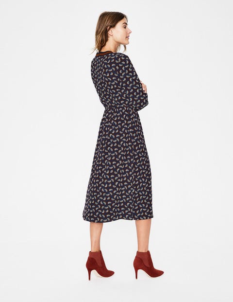 Roberta Rib Detail Dress - Navy Arc Roberta Rib Detail Dress - Navy Arc