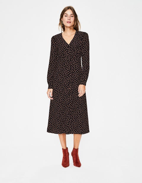 Robe Midi Elsie - Noir, pois Boden aléatoires Robe Midi Elsie - Noir, pois Boden aléatoires