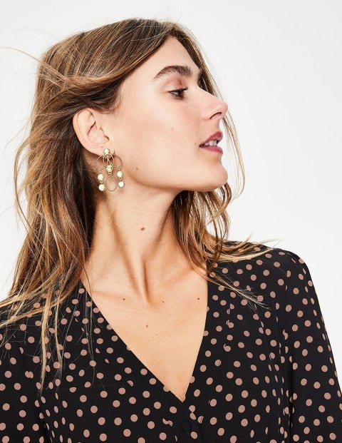 Robe Midi Elsie - Noir, pois Boden aléatoires Robe Midi Elsie - Noir, pois Boden aléatoires