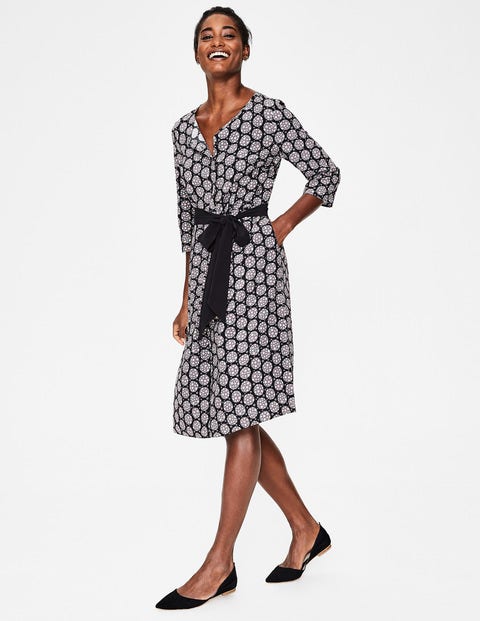 Ottilie Kleid - Schwarz, Sterntupfen Ottilie Kleid - Schwarz, Sterntupfen