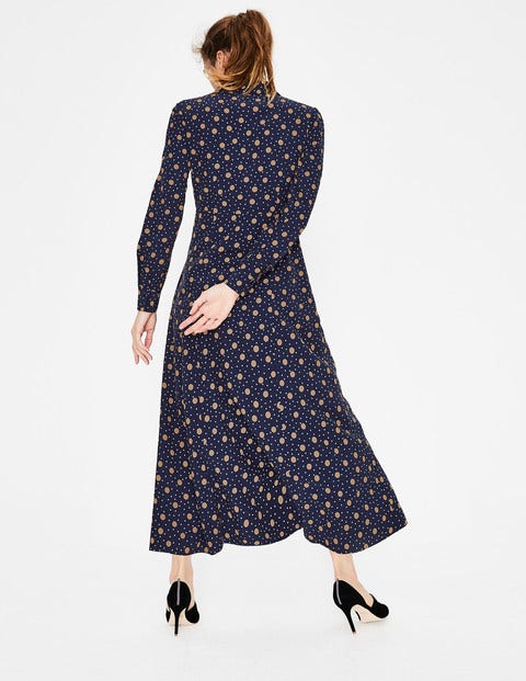 Robe-Chemise Charlotte - Bleu marine et truffe tendre, mélangé Robe-Chemise Charlotte - Bleu marine et truffe tendre, mélangé