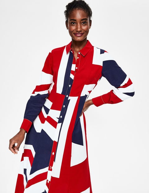Charlotte Shirt Dress - Navy Union Flag Charlotte Shirt Dress - Navy Union Flag