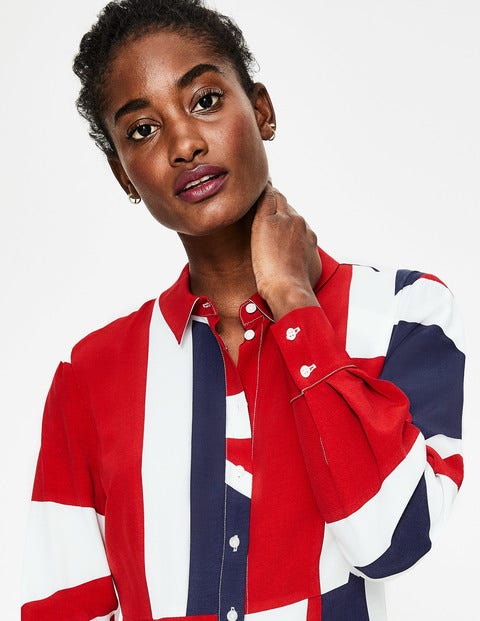 Charlotte Shirt Dress - Navy Union Flag Charlotte Shirt Dress - Navy Union Flag