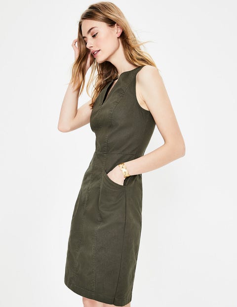 Helena Chino Dress - Green Helena Chino Dress - Green