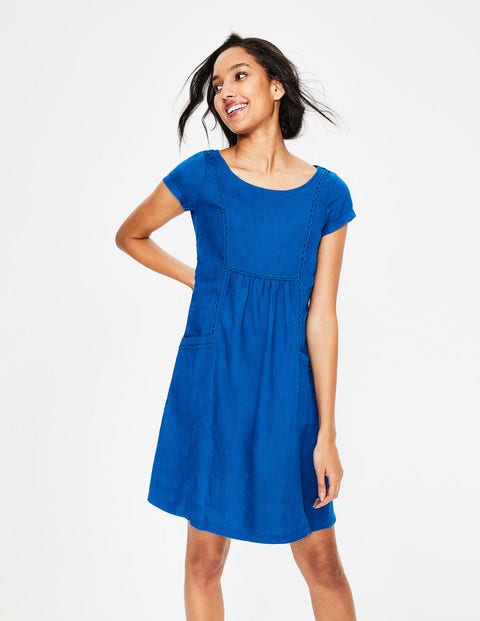 Alberta Leinenkleid - Zyanblau Alberta Leinenkleid - Zyanblau