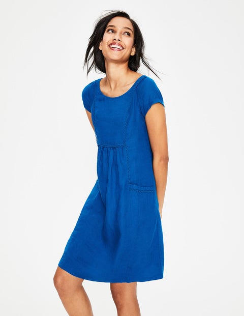 Alberta Leinenkleid - Zyanblau Alberta Leinenkleid - Zyanblau