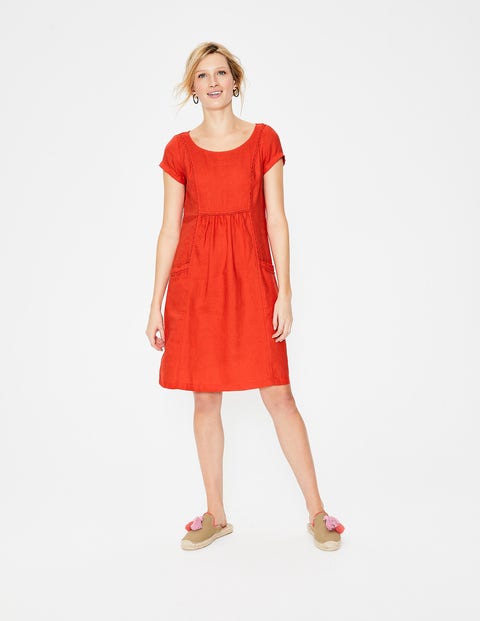Alberta Leinenkleid - Knalliges Rot Alberta Leinenkleid - Knalliges Rot