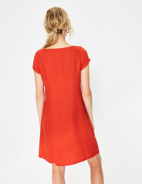 Alberta Leinenkleid - Knalliges Rot Alberta Leinenkleid - Knalliges Rot