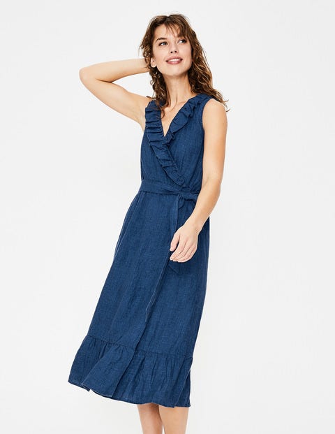 nancy linen midi dress