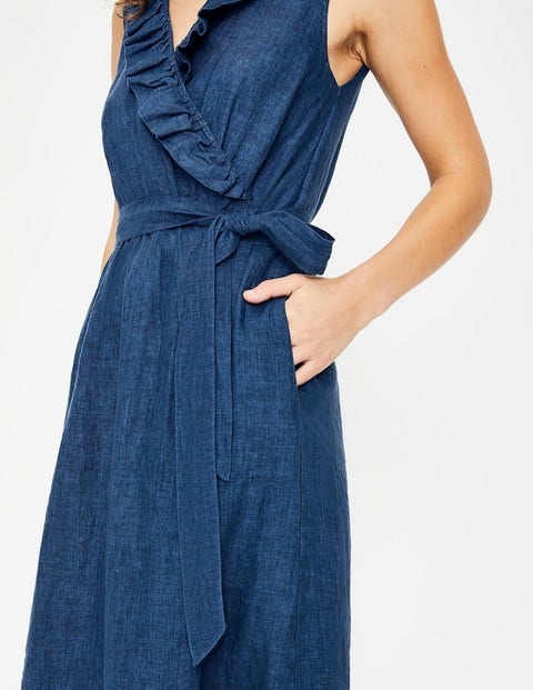 nancy linen midi dress