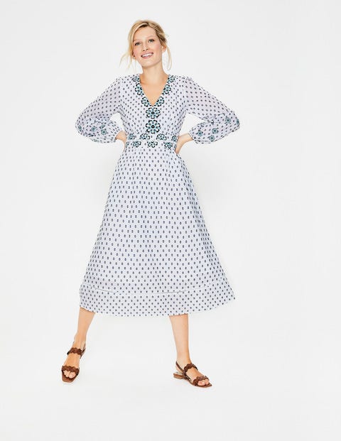navy spot dress next